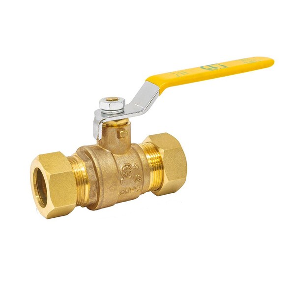 Thrifco Plumbing 1/2 Inch, 5/8 Inch O.D. Brass Compression Gate Valve 6414034 - main